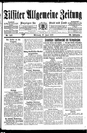 Tilsiter allgemeine Zeitung vom 27.06.1917