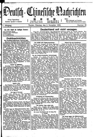 Deutsch-chinesische Nachrichten vom 04.11.1930
