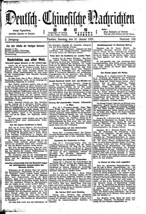 Deutsch-chinesische Nachrichten on Jan 31, 1931