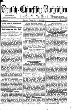 Deutsch-chinesische Nachrichten vom 26.06.1931