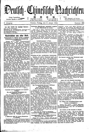 Deutsch-chinesische Nachrichten vom 08.01.1932