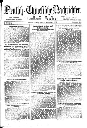 Deutsch-chinesische Nachrichten on Sep 9, 1932