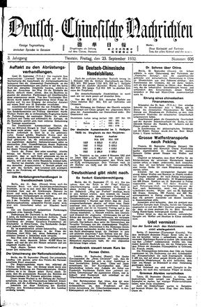 Deutsch-chinesische Nachrichten on Sep 23, 1932
