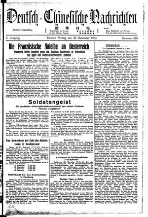 Deutsch-chinesische Nachrichten on Dec 30, 1932