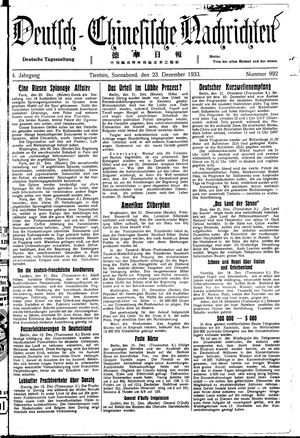 Deutsch-chinesische Nachrichten on Dec 23, 1933