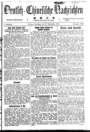 Deutsch-chinesische Nachrichten on Nov 20, 1934
