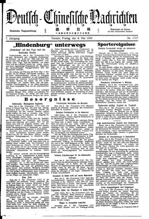 Deutsch-chinesische Nachrichten on May 8, 1936