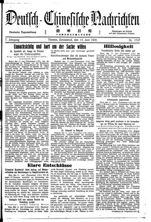 Deutsch-chinesische Nachrichten on Jun 13, 1936