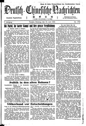 Deutsch-chinesische Nachrichten on Jun 30, 1936