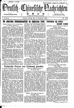 Deutsch-chinesische Nachrichten vom 06.11.1936