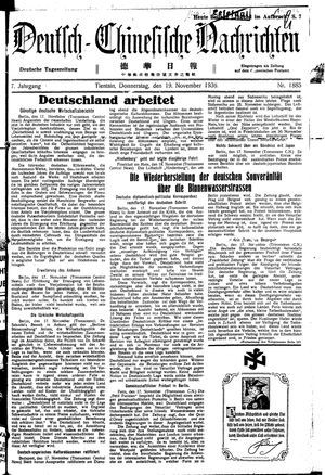 Deutsch-chinesische Nachrichten vom 19.11.1936