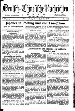 Deutsch-chinesische Nachrichten on Sep 24, 1937
