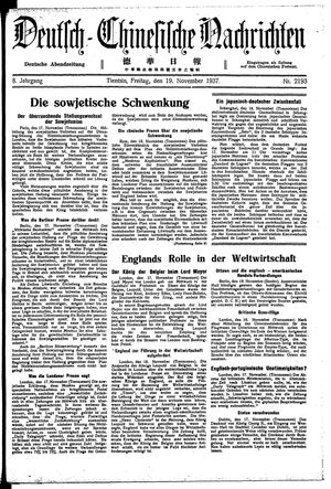 Deutsch-chinesische Nachrichten on Nov 19, 1937
