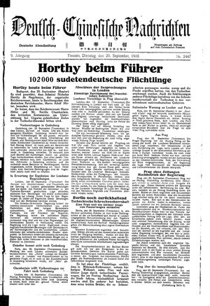 Deutsch-chinesische Nachrichten vom 20.09.1938