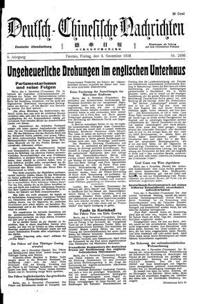 Deutsch-chinesische Nachrichten vom 04.11.1938