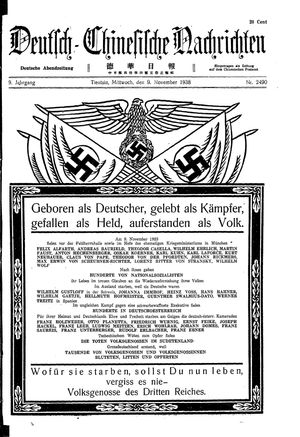Deutsch-chinesische Nachrichten vom 09.11.1938