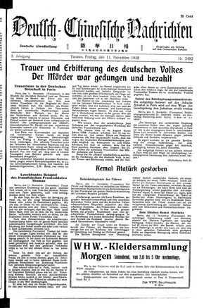 Deutsch-chinesische Nachrichten on Nov 11, 1938
