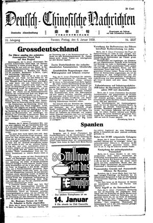 Deutsch-chinesische Nachrichten on Jan 6, 1939