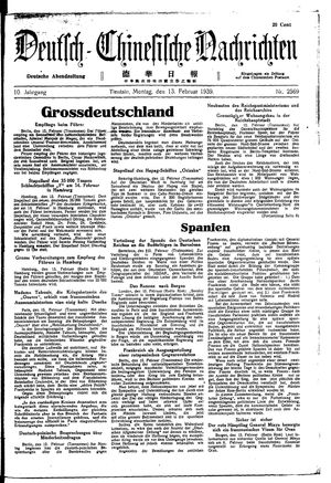 Deutsch-chinesische Nachrichten vom 13.02.1939