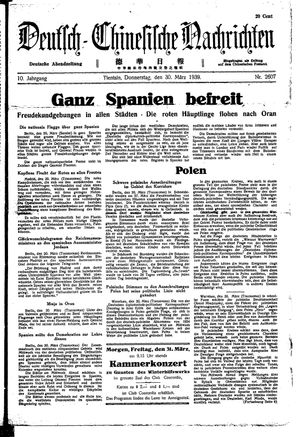 Deutsch-chinesische Nachrichten vom 30.03.1939