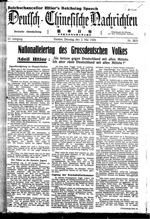 Deutsch-chinesische Nachrichten on May 2, 1939
