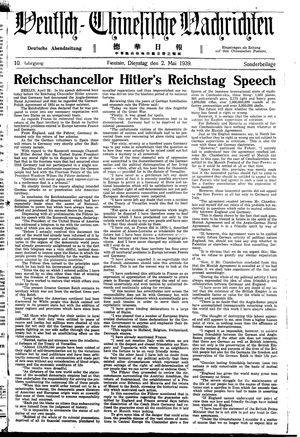 Deutsch-chinesische Nachrichten vom 02.05.1939