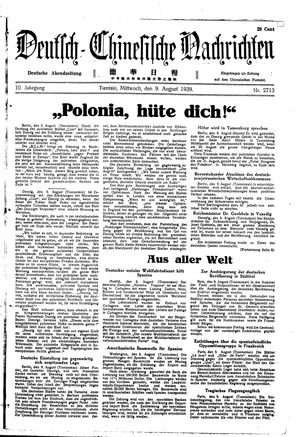 Deutsch-chinesische Nachrichten on Aug 9, 1939