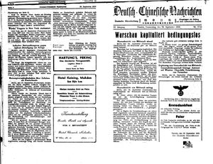 Deutsch-chinesische Nachrichten vom 28.09.1939