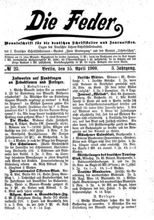 Die Feder vom 15.04.1900