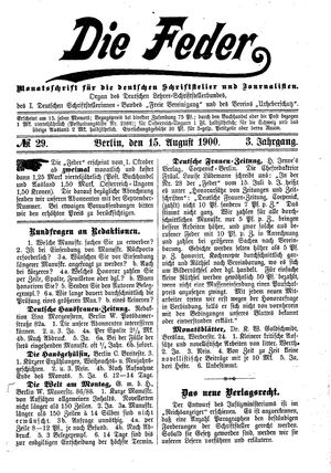 Die Feder vom 15.08.1900