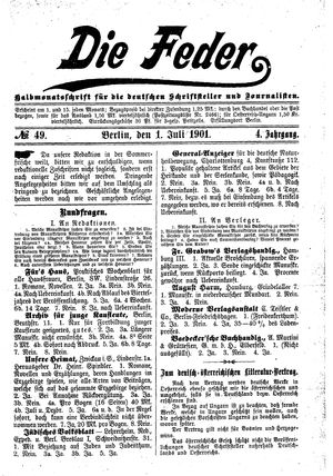 Die Feder on Jul 1, 1901