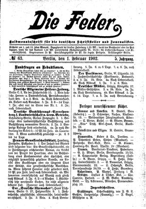 Die Feder on Feb 1, 1902