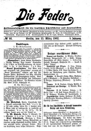 Die Feder on Mar 15, 1902
