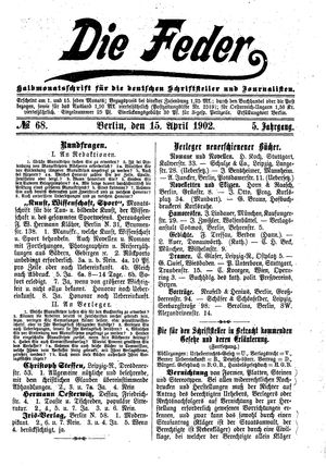 Die Feder on Apr 15, 1902
