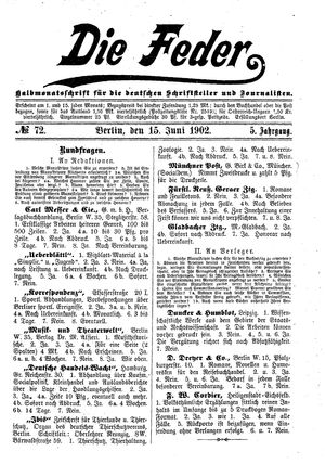 Die Feder vom 15.06.1902