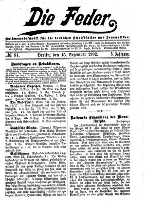 Die Feder vom 15.12.1902