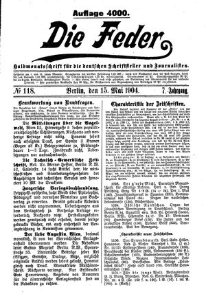 Die Feder vom 15.05.1904