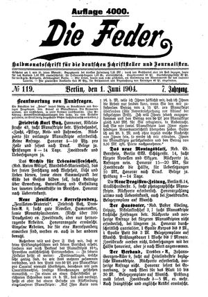 Die Feder vom 01.06.1904