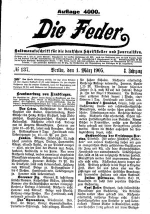 Die Feder vom 01.03.1905