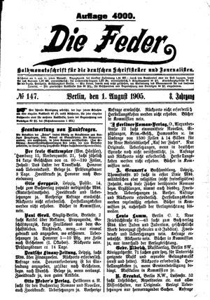 Die Feder on Aug 1, 1905