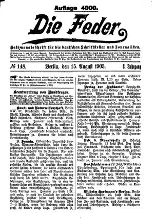 Die Feder on Aug 15, 1905
