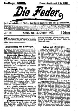 Die Feder on Oct 15, 1905