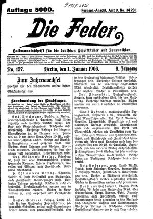 Die Feder vom 01.01.1906