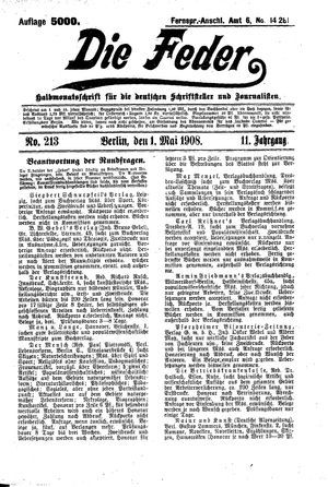 Die Feder vom 01.05.1908