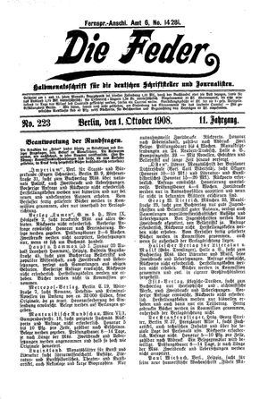 Die Feder vom 01.10.1908