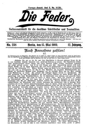 Die Feder vom 15.05.1909