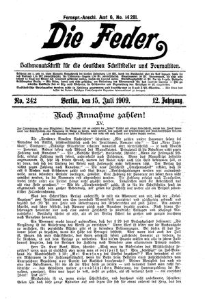 Die Feder on Jul 15, 1909