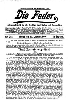 Die Feder vom 15.10.1909