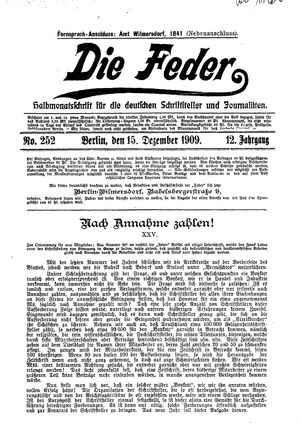 Die Feder vom 15.12.1909