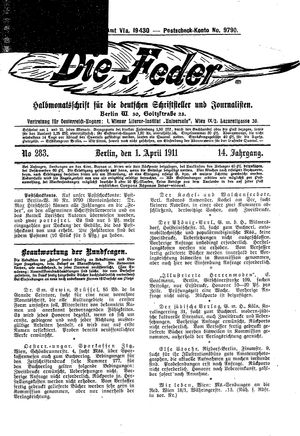 Die Feder vom 01.04.1911